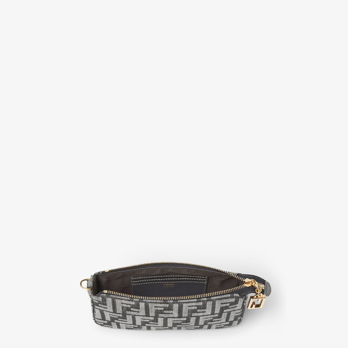 FENDI Baguette Pouch Dark blue denim-effect FF jacquard pouch - Image 2